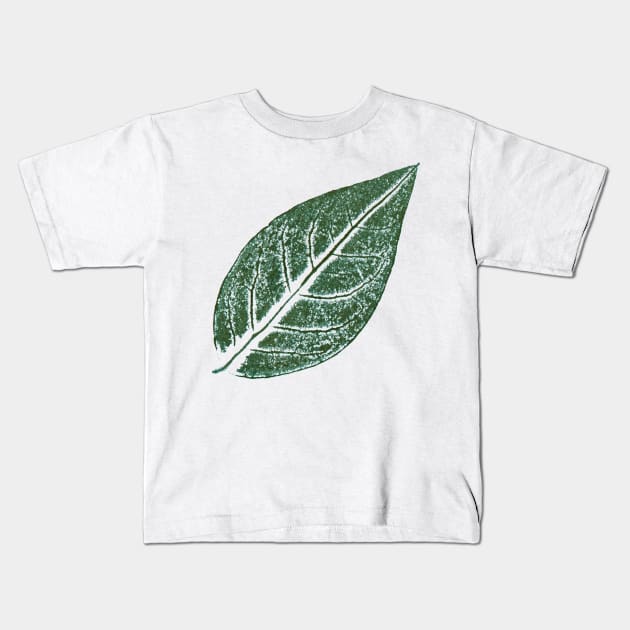 Leaf Of The Blueberry Kids T-Shirt by Nikokosmos